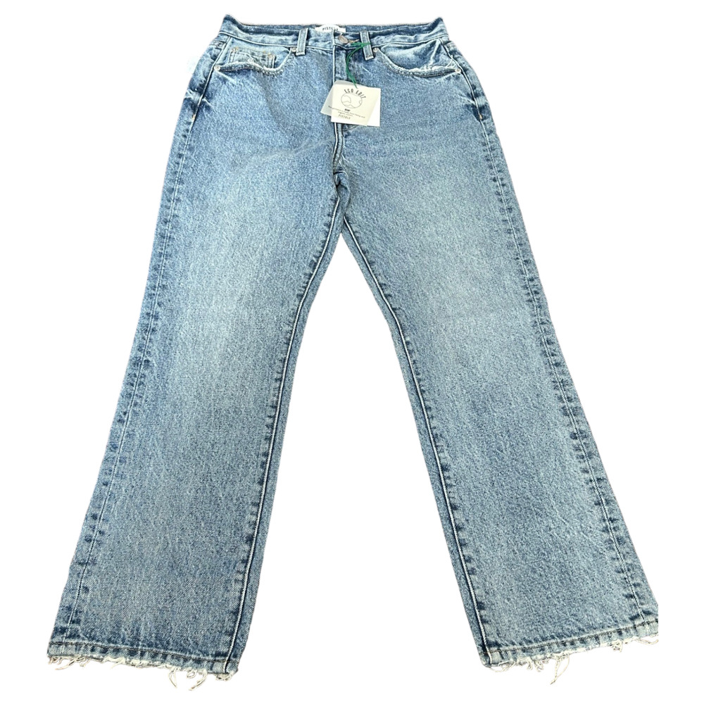 Women's Light Blue High-Rise Straight Jeans
